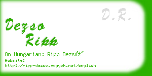 dezso ripp business card
